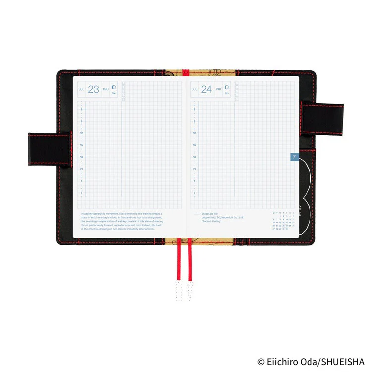 Okładka na kalendarz Hobonichi Techo A6 | One Piece: Straw Hat Luffy (Black) - Image 11