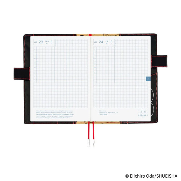 Okładka na kalendarz Hobonichi Techo A5 | One Piece: Straw Hat Luffy (Black) - Image 11