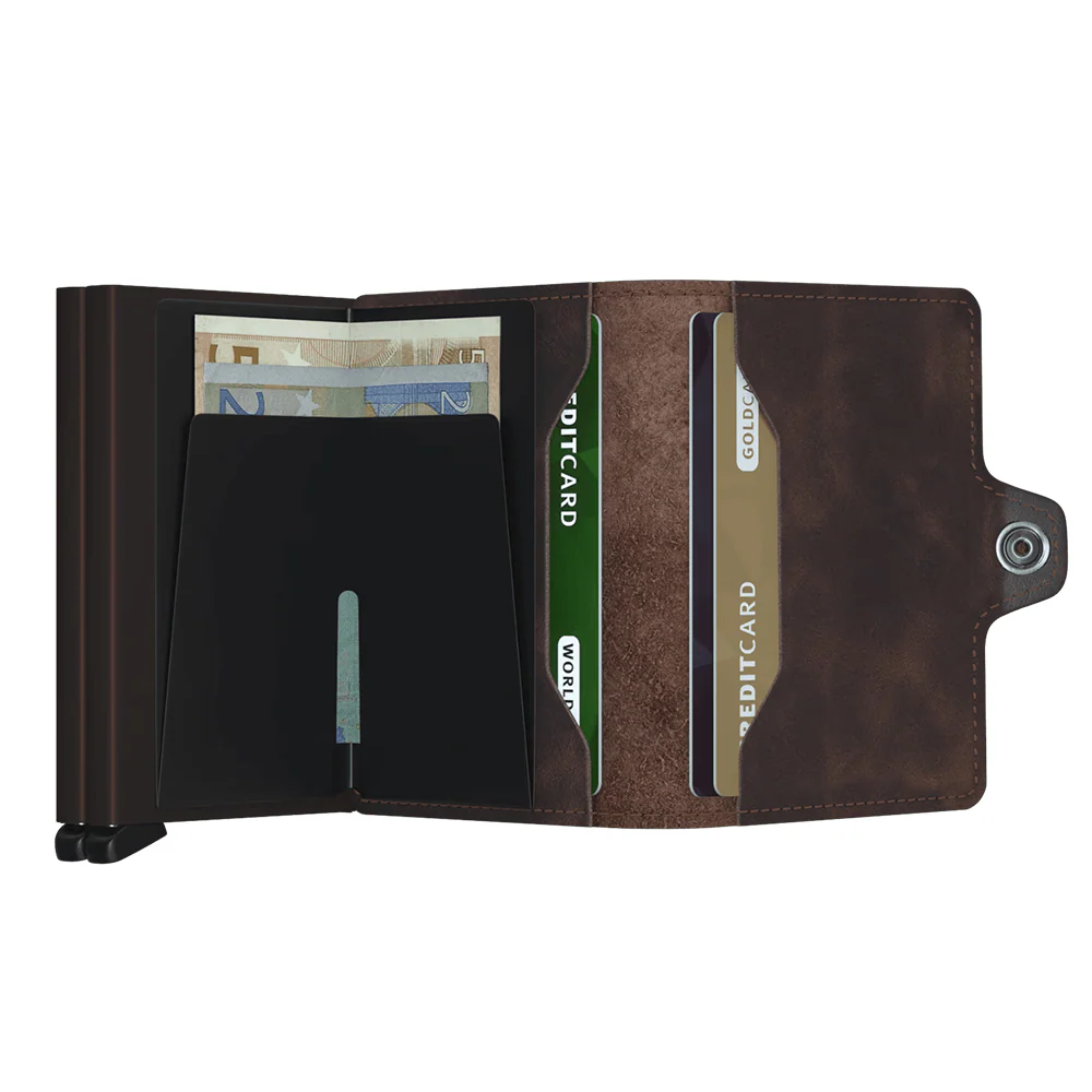 Portfel SECRID Twinwallet Vintage | Chocolate - Image 2