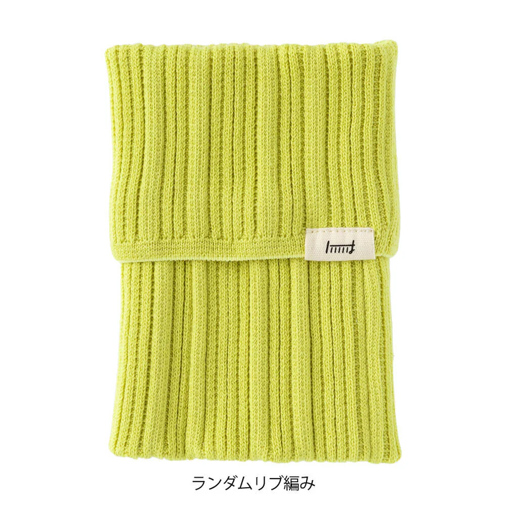 Dzianinowe etui na notatnik Midori HARAMAKI | Limonkowe - Image 3