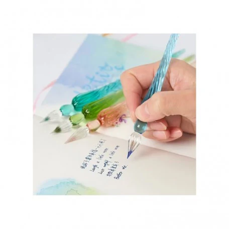 Szklane pióro do kaligrafii J. Herbin | Szmaragdowe - Image 3
