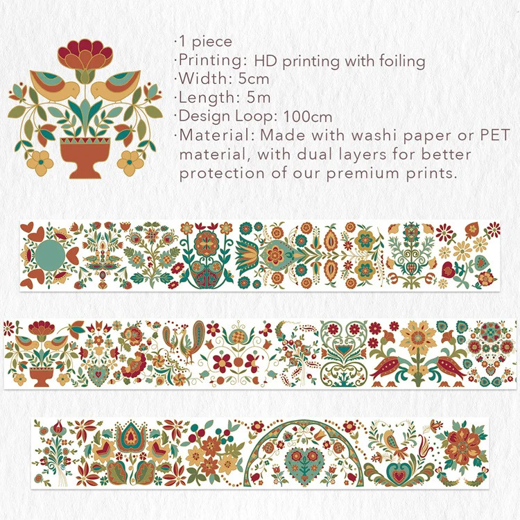 Taśma Washi | Kwiatowa mozaika - Image 8