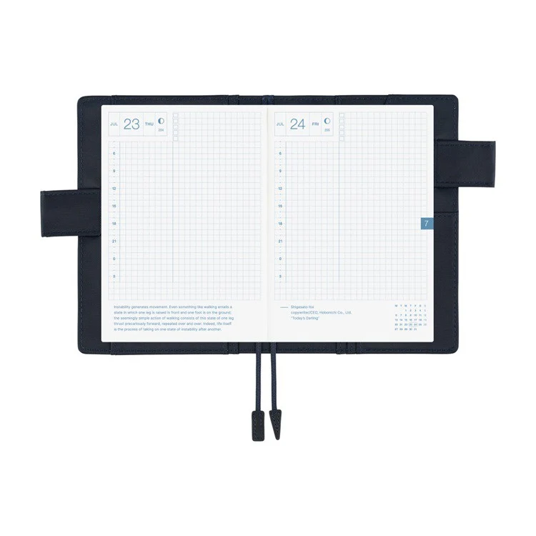 Okładka na kalendarz Hobonichi Techo A6 | Colors: Black x Clear Blue - Image 8