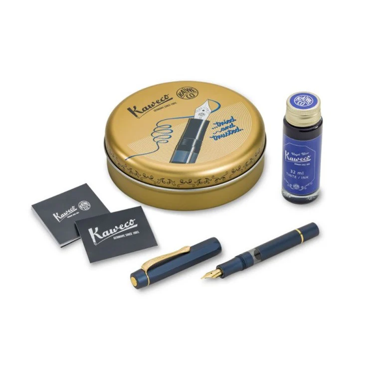 Zestaw Pióro wieczne Kaweco AL Sport Piston + Atrament | Granatowy - Image 8