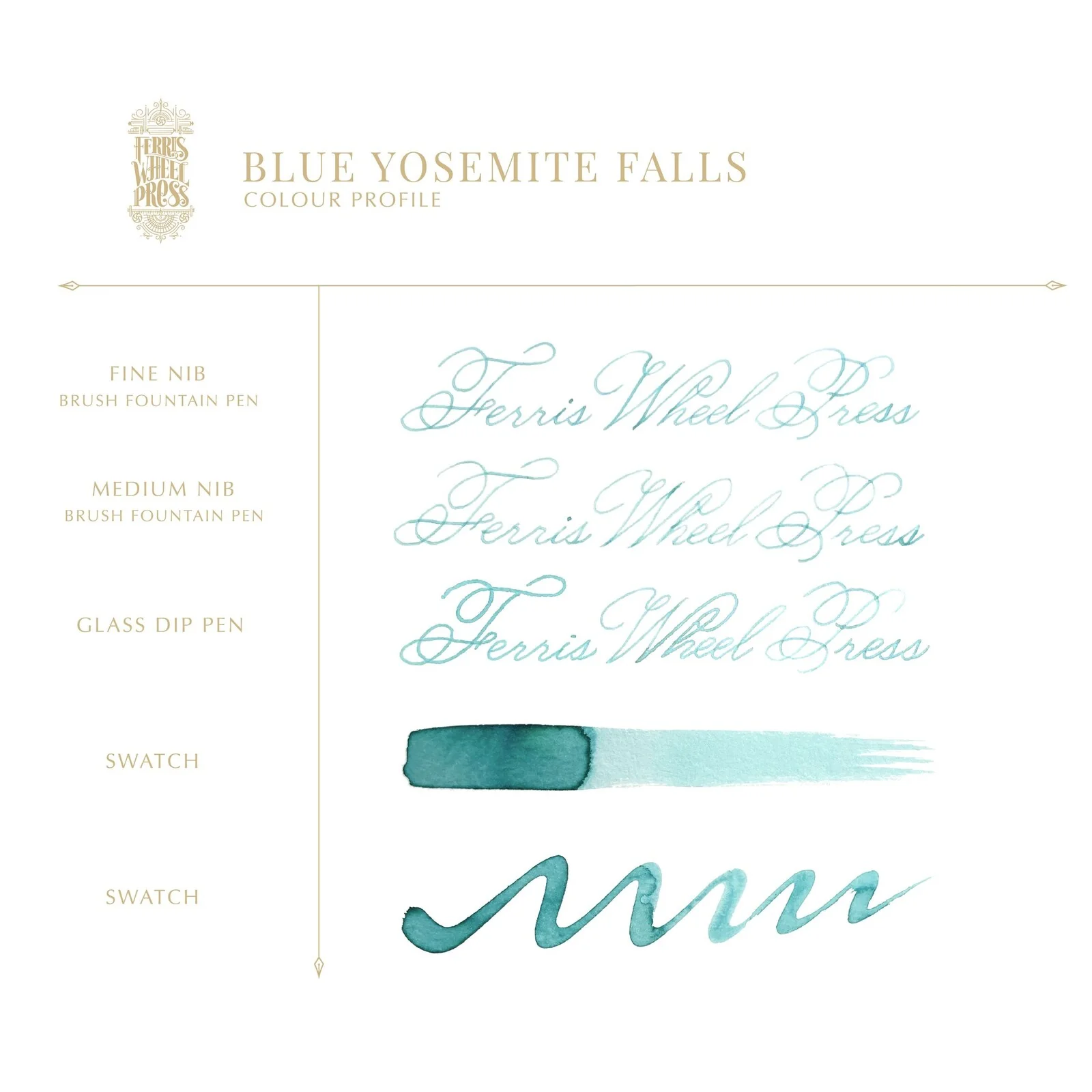 Atrament Ferris Wheel Press | Blue Yosemite Falls 38 ml - Image 3
