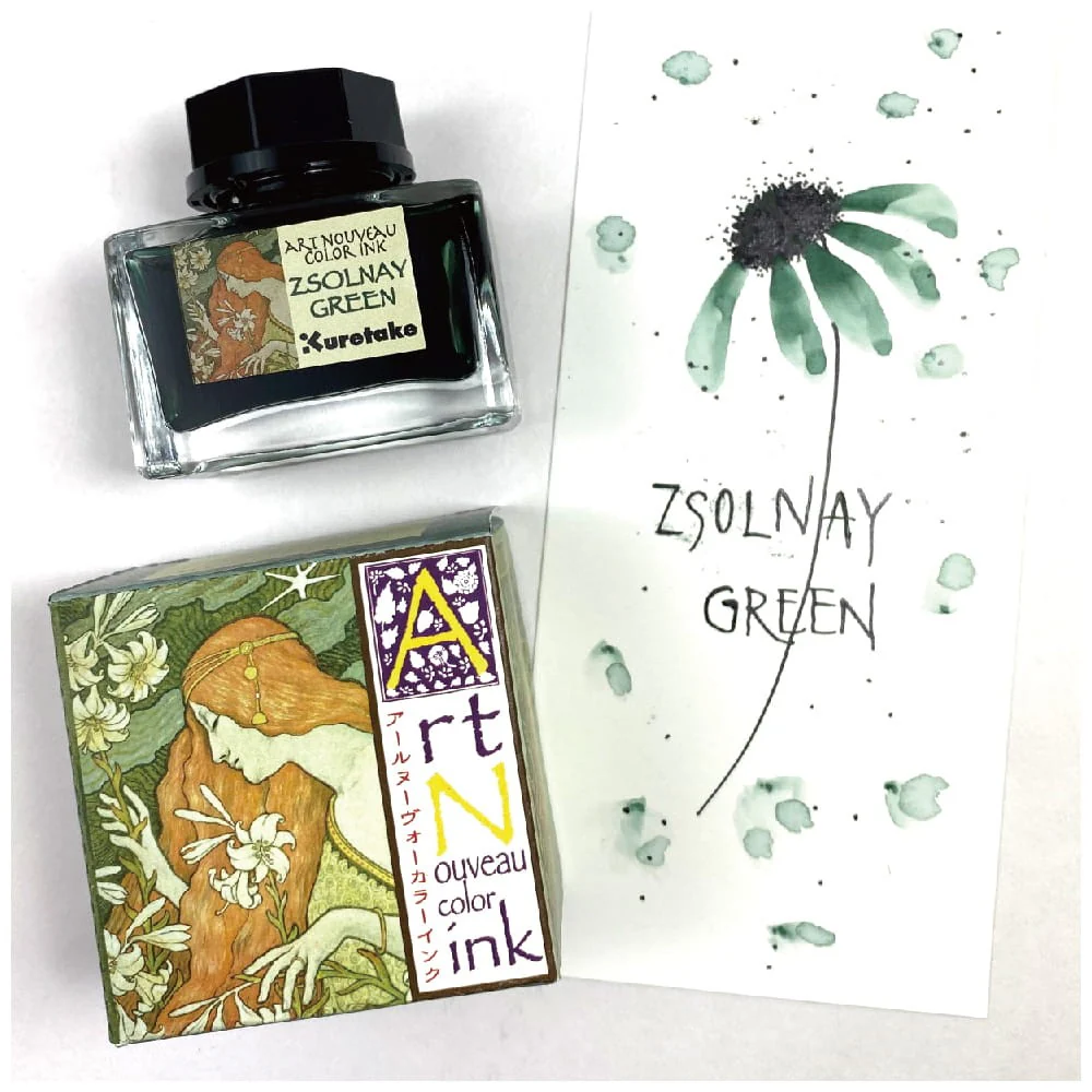 Atrament Kuretake Ink-Cafe Art Nouveau | Zsolnay Green - Image 3