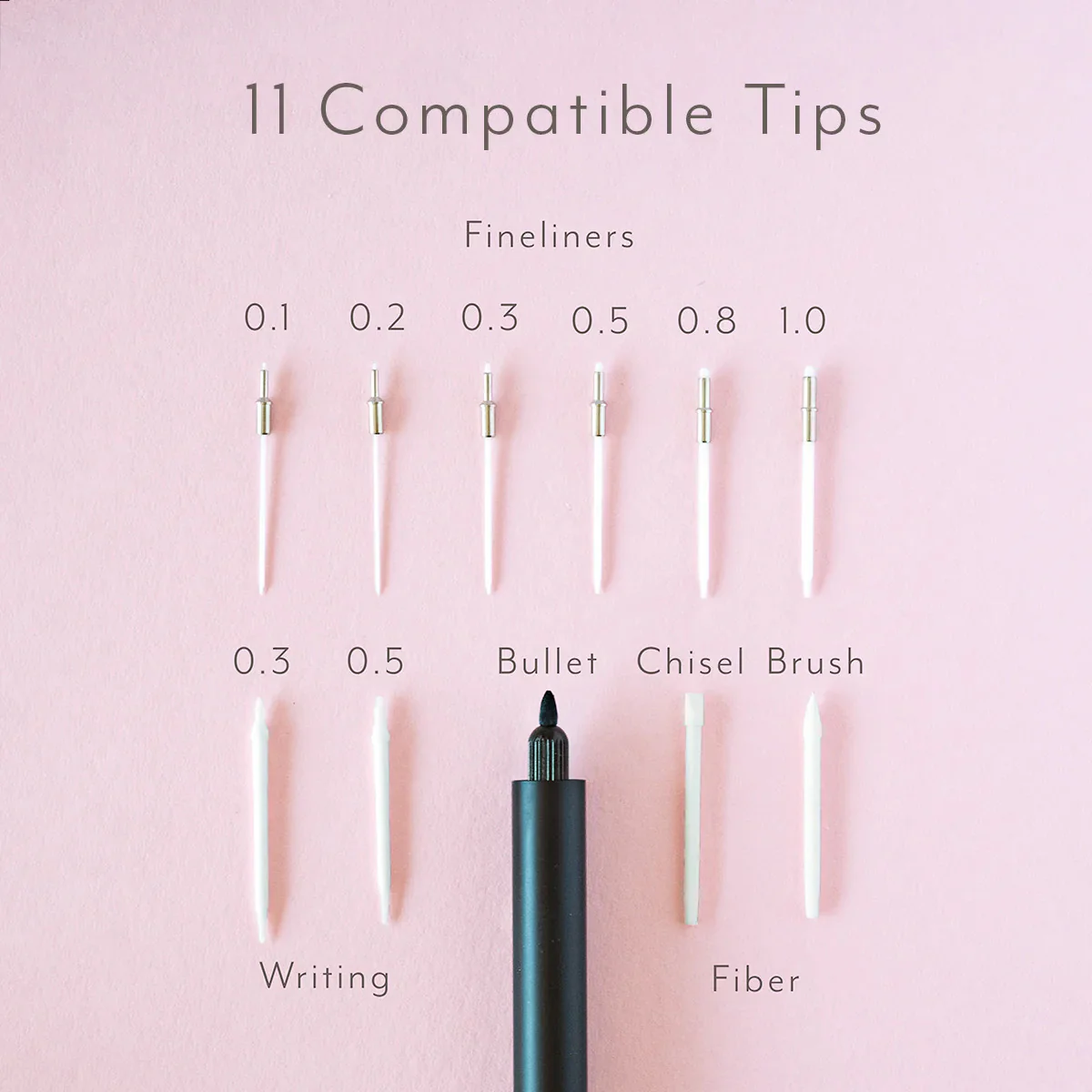 Dwustronny cienkopis z wymiennymi końcówkami Tom's Studio Lumos Pro Duo Tip | Brass Edycja Limitowana - Image 3