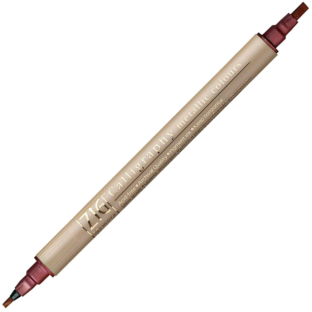 Dwustronny pisak do kaligrafii Kuretake Zig 2.0 i 3.5mm | Metaliczny - Image 2