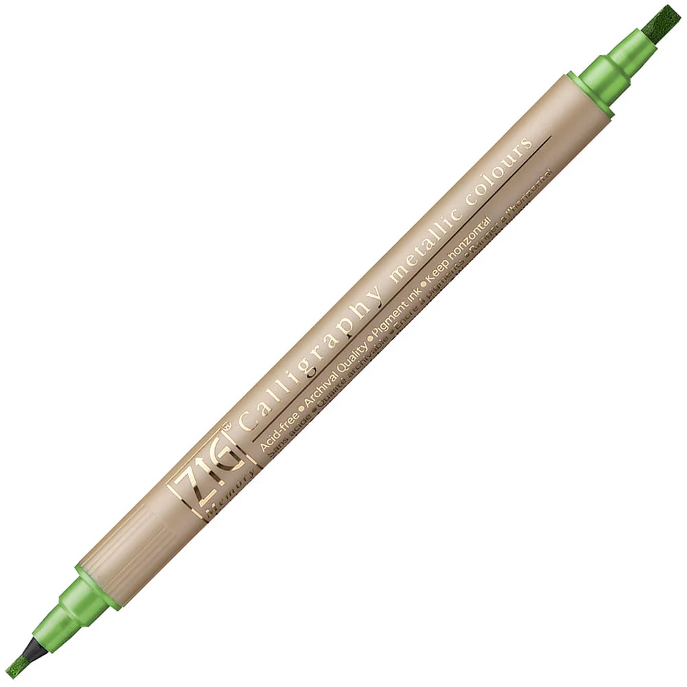 Dwustronny pisak do kaligrafii Kuretake Zig 2.0 i 3.5mm | Metaliczny - Image 3