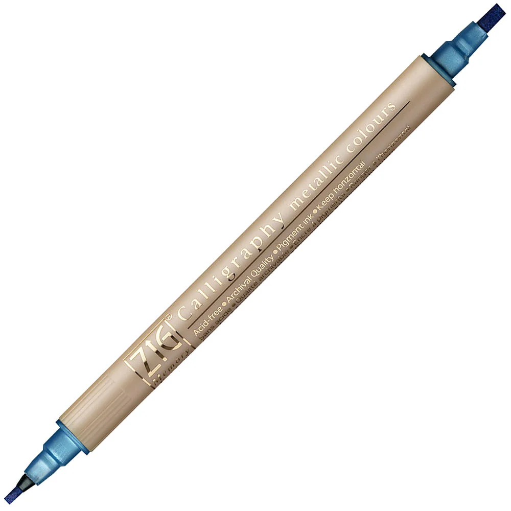 Dwustronny pisak do kaligrafii Kuretake Zig 2.0 i 3.5mm | Metaliczny - Image 4