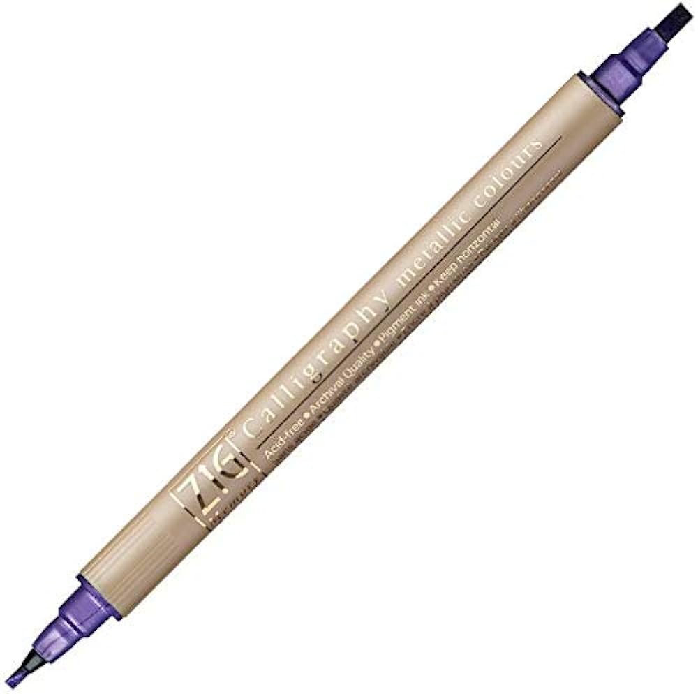 Dwustronny pisak do kaligrafii Kuretake Zig 2.0 i 3.5mm | Metaliczny - Image 5