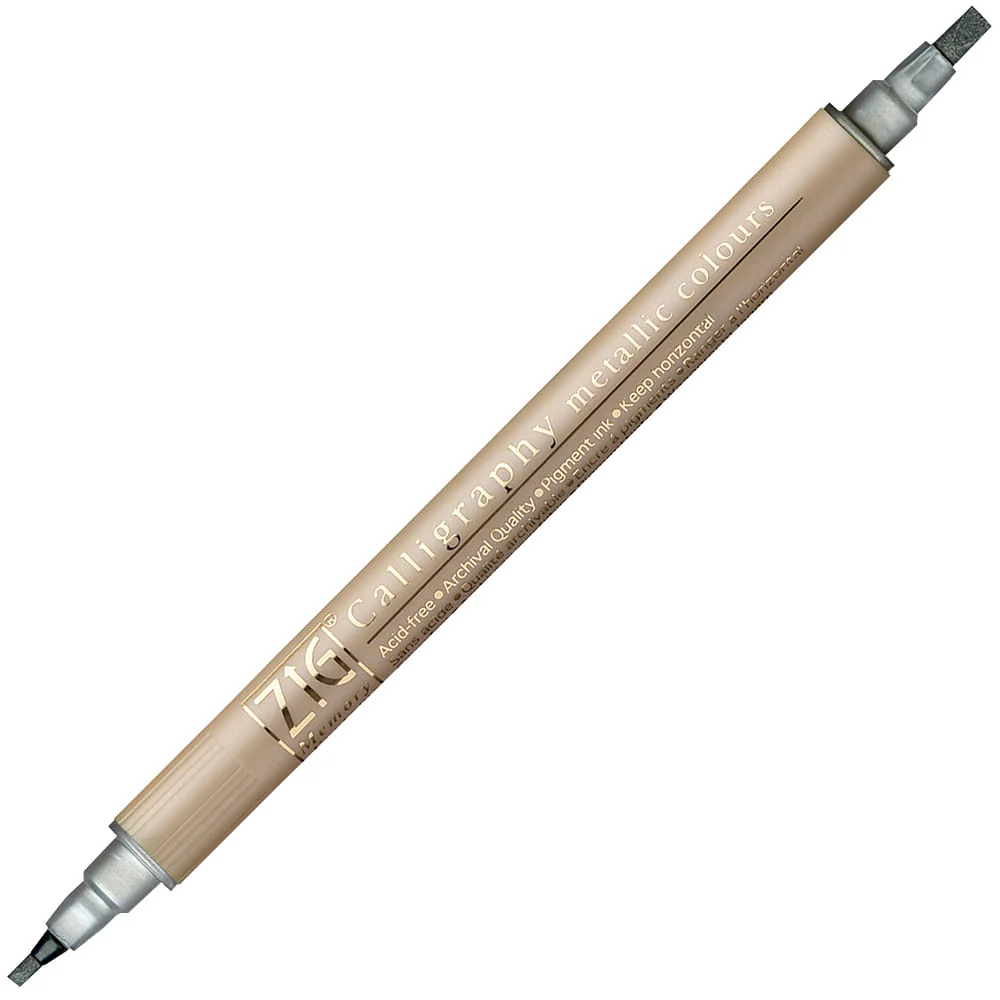 Dwustronny pisak do kaligrafii Kuretake Zig 2.0 i 3.5mm | Metaliczny - Image 6