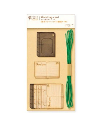 Etykietki prezentowe Midori PCM Wood Tag Card Książka - Image 2