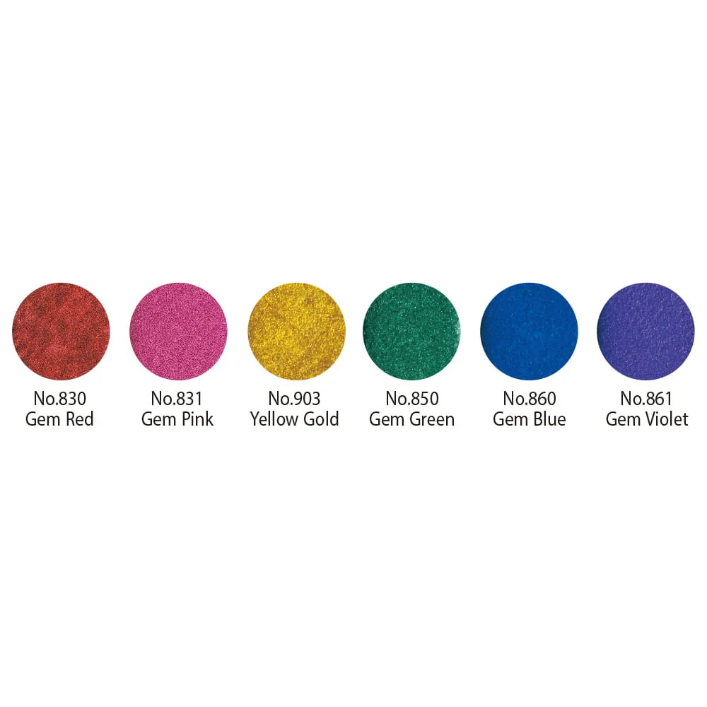 Farby akwarelowe Kuretake Gansai Tambi Gem Colors 6 sztuk - Image 2