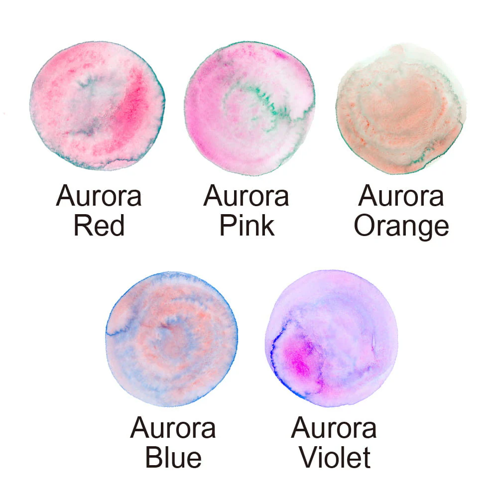 Farby akwarelowe Kuretake Gansai Tambi Granulating Colors 5 sztuk - Image 3