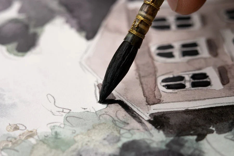 Farby akwarelowe Kuretake Gansai Tambi Graphite Colors 6 sztuk - Image 4