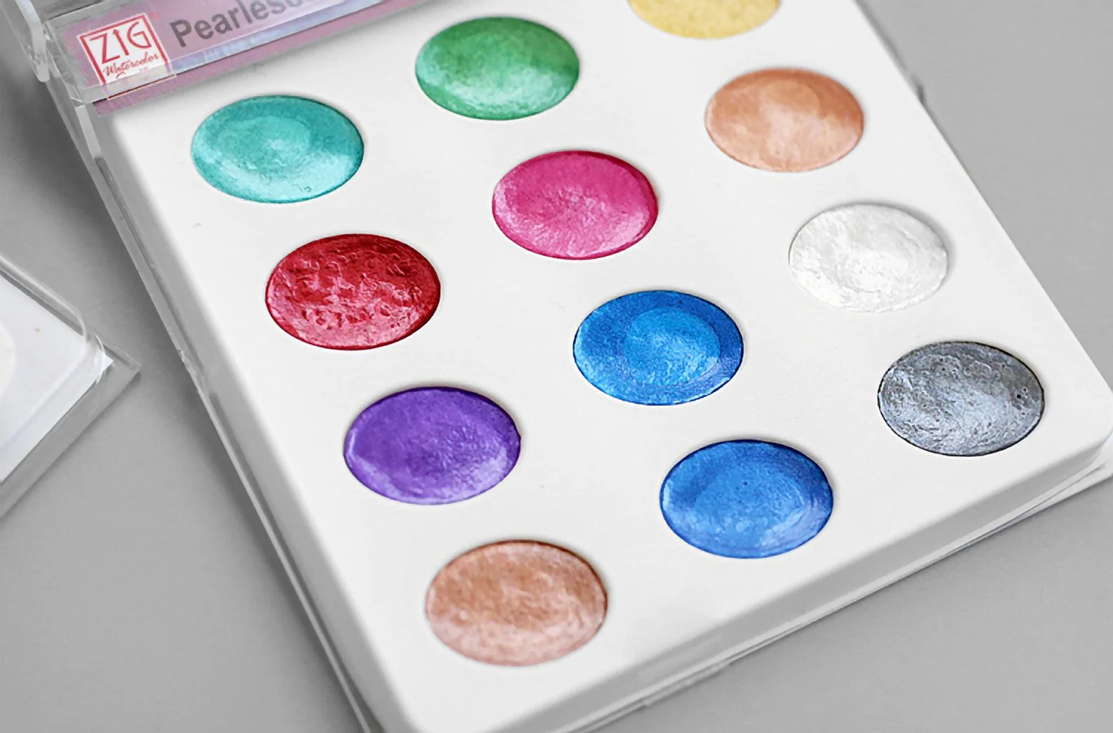 Farby akwarelowe Kuretake Zig Pearlescent Watercolor Jewel Box - Image 3