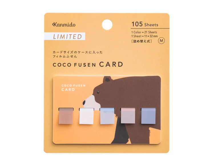 Karteczki indeksujące Kanmido Coco Fusen Card | Zwierzęta - Image 14