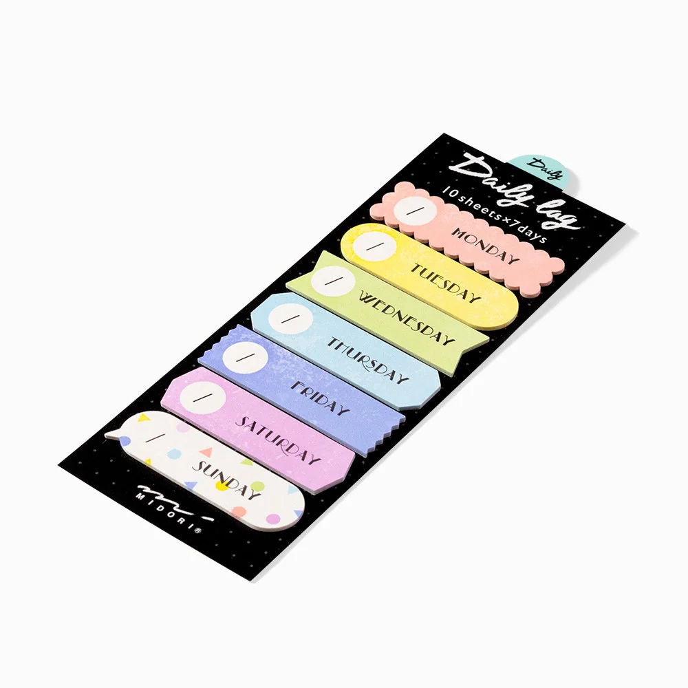 Karteczki Midori Sticky Notes Journal Daily Log Kolorowy - Image 3