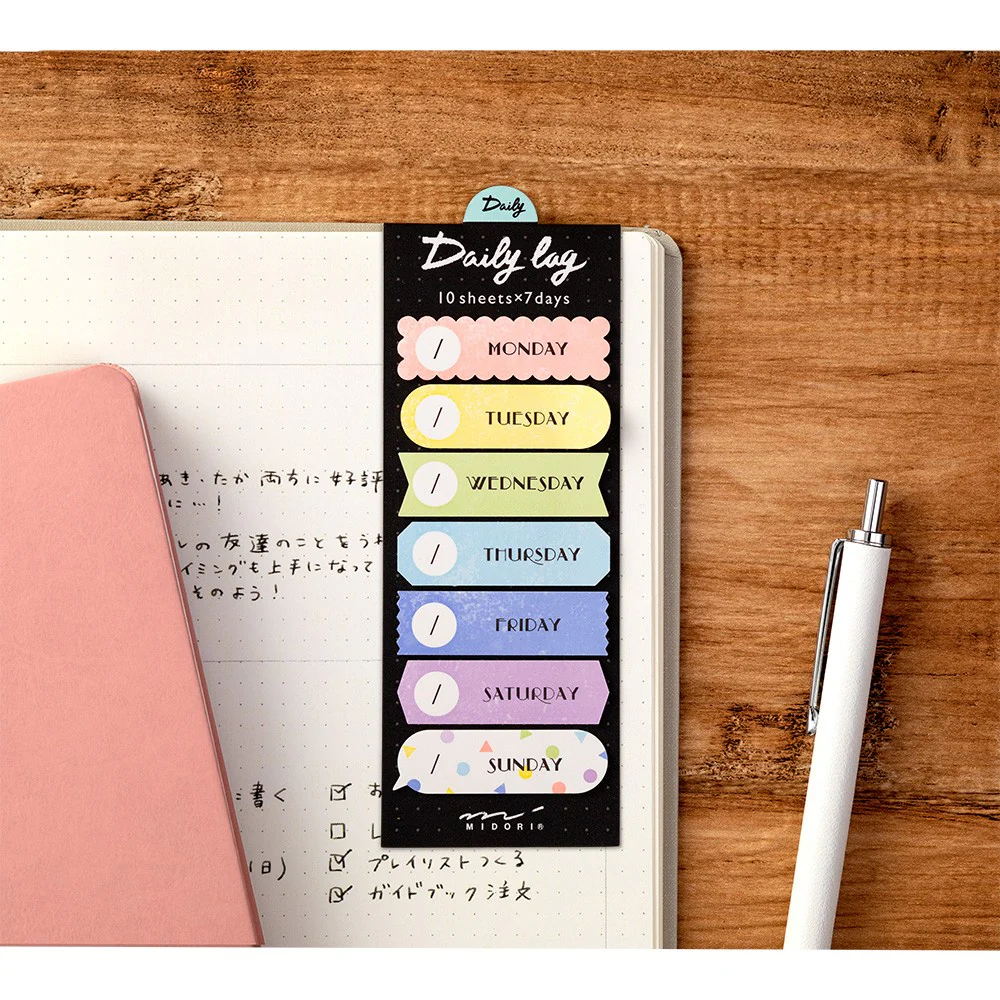 Karteczki Midori Sticky Notes Journal Daily Log Kolorowy - Image 4