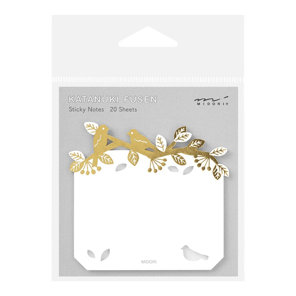 Karteczki samoprzylepne Midori Katanuki Fusen Foil Stamping | Ptaki - Image 5