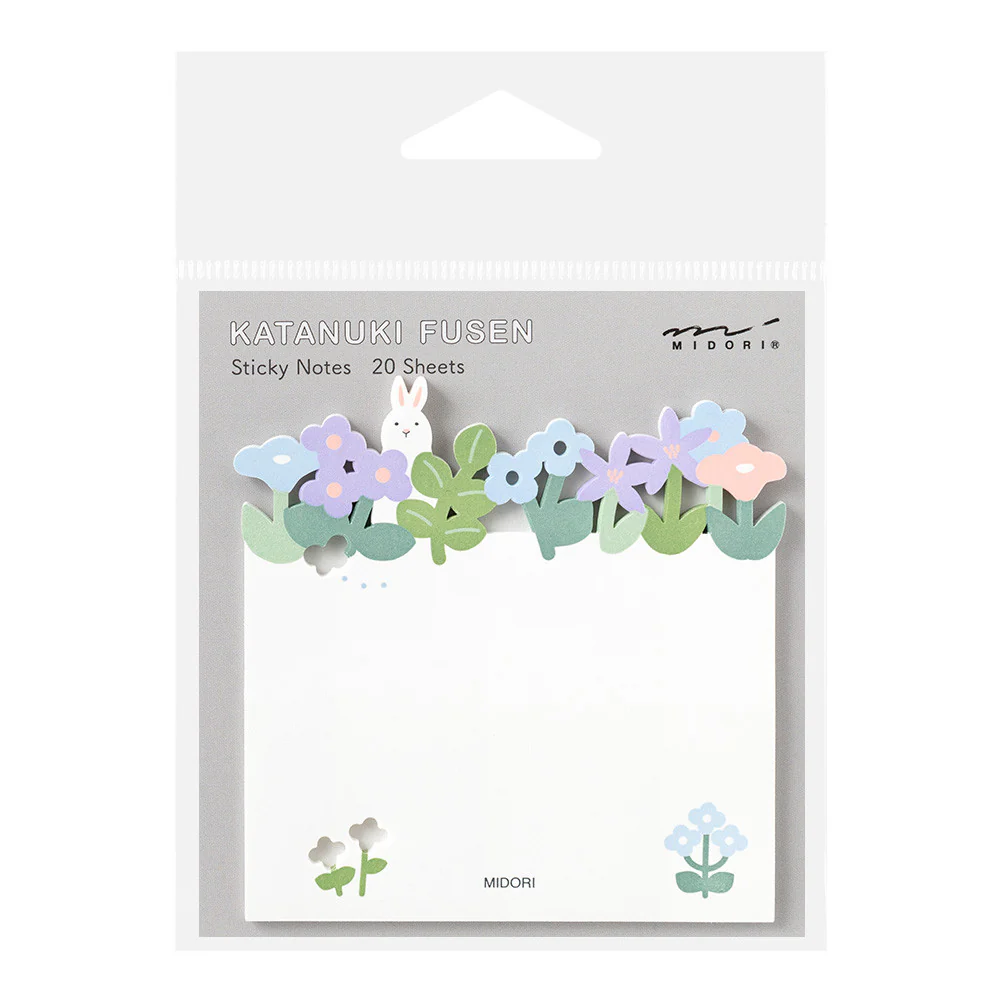 Karteczki samoprzylepne Midori Katanuki Fusen | Kwiatowy ogród - Image 2