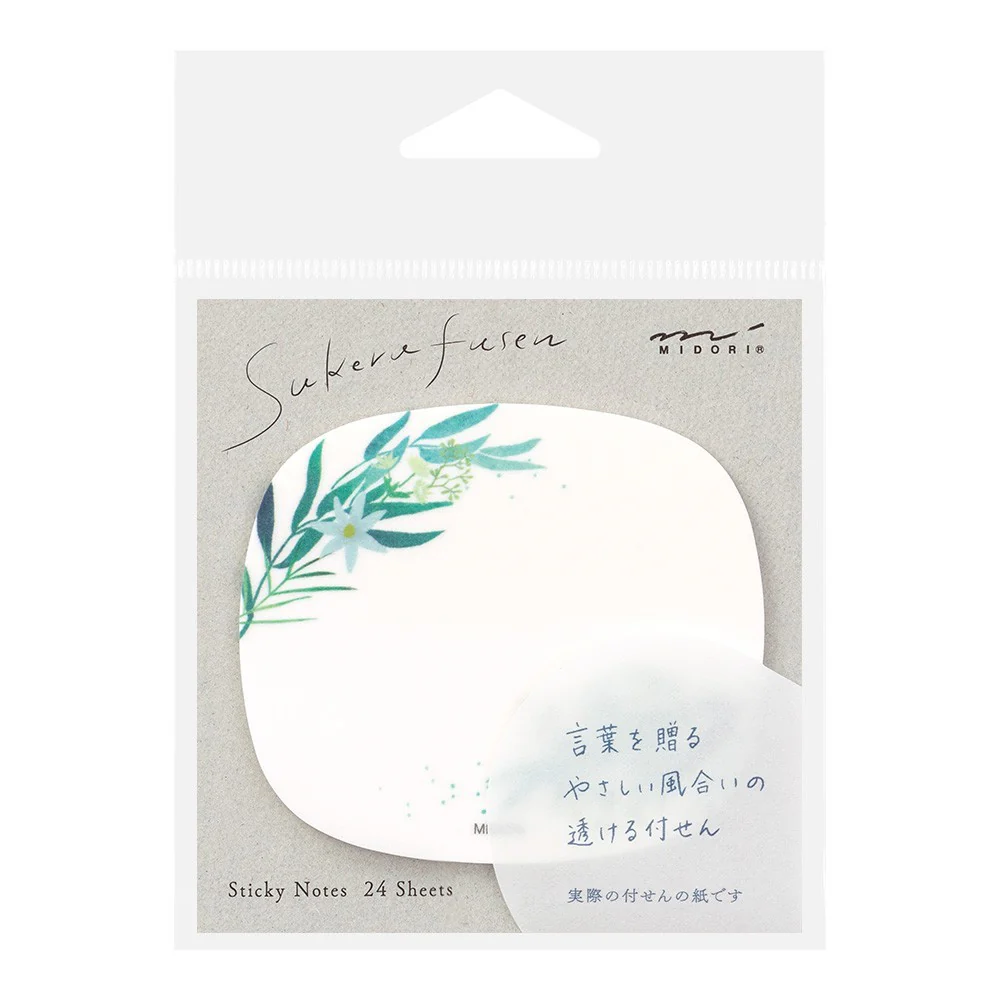 Karteczki samoprzylepne Midori Sakura Fusen Transparentne | Liście - Image 4