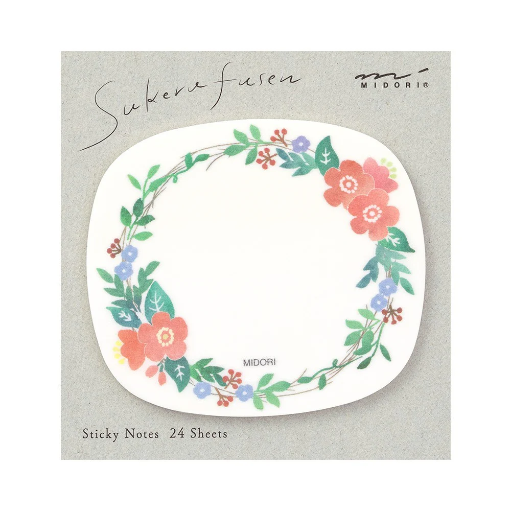 Karteczki samoprzylepne Midori Sakura Fusen Transparentne | Wianek - Image 4