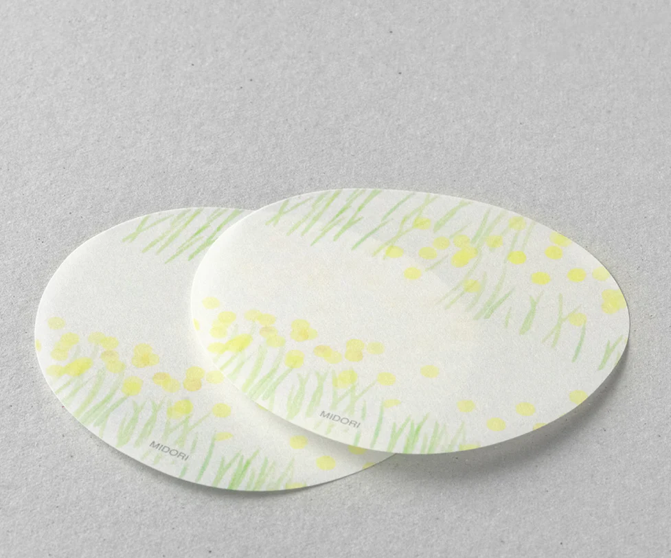 Karteczki samoprzylepne Midori Sakura Fusen Transparentne | Żółte kwiatki - Image 4
