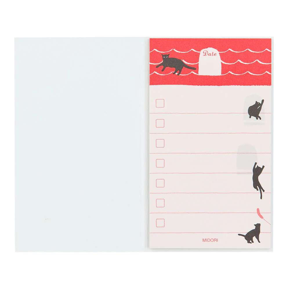Karteczki samoprzylepne Midori To Do Memo Pad Koty | Czerwony - Image 2