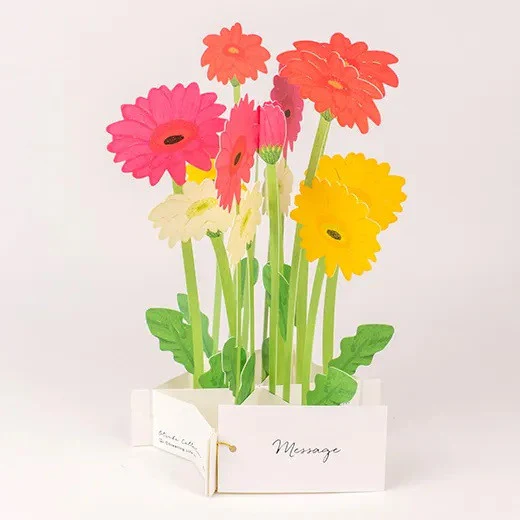 Kartka okolicznościowa 3D Blooming | Gerbery - Image 2