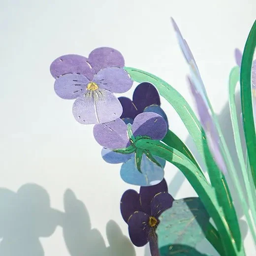 Kartka okolicznościowa 3D Blooming mini | Fiołek - Image 5