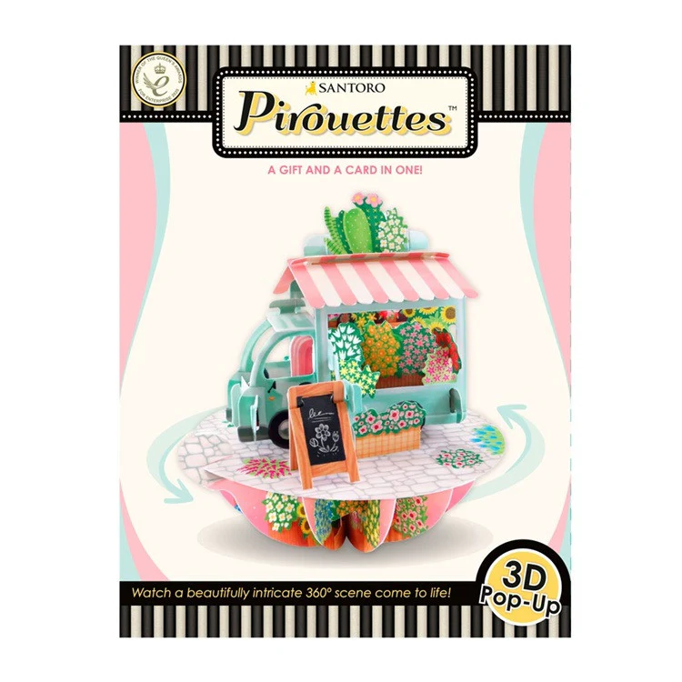 Kartka okolicznościowa Santoro Pirouettes | Kwiatowy stragan - Image 7