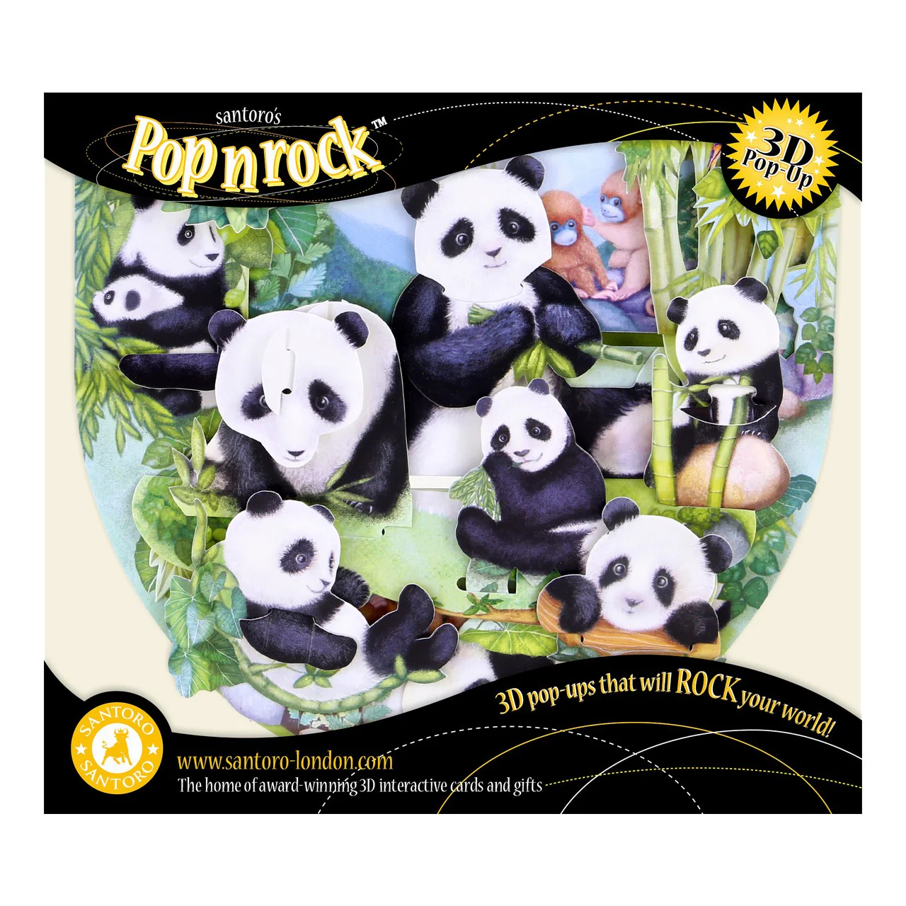Kartka okolicznościowa Santoro Pop n Rock | Pandy - Image 5