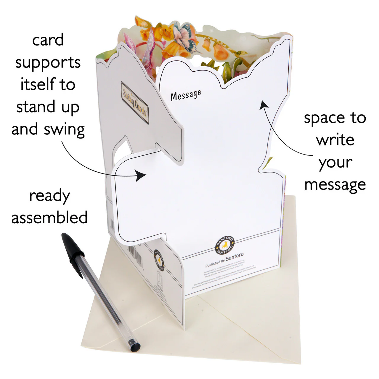 Kartka Okolicznościowa Santoro Swing Cards | Księżniczka na Huśtawce - Image 2