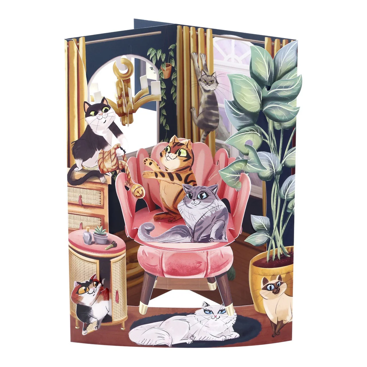 Kartka Okolicznościowa Santoro Swing Cards | Wylegujące się Koty - Image 2