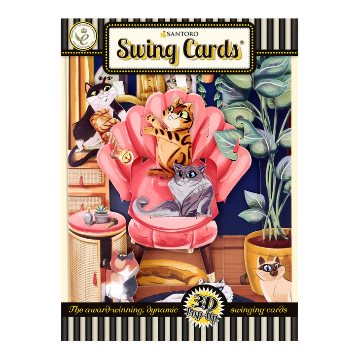 Kartka Okolicznościowa Santoro Swing Cards | Wylegujące się Koty - Image 3