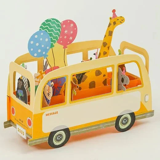 Kartka urodzinowa 3D | Wesoły autobus - Image 2