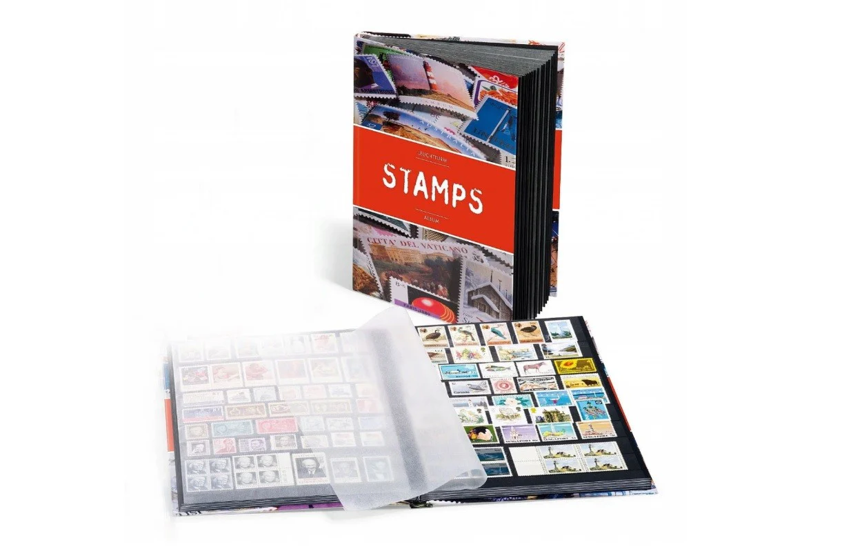 Klaser na znaczki Leuchtturm Stamp Album A5 - czerwony - Image 2