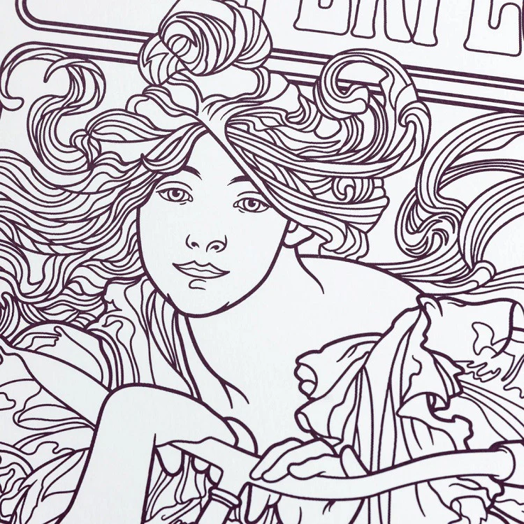 Kolorowanka | Alfons Mucha - Image 3