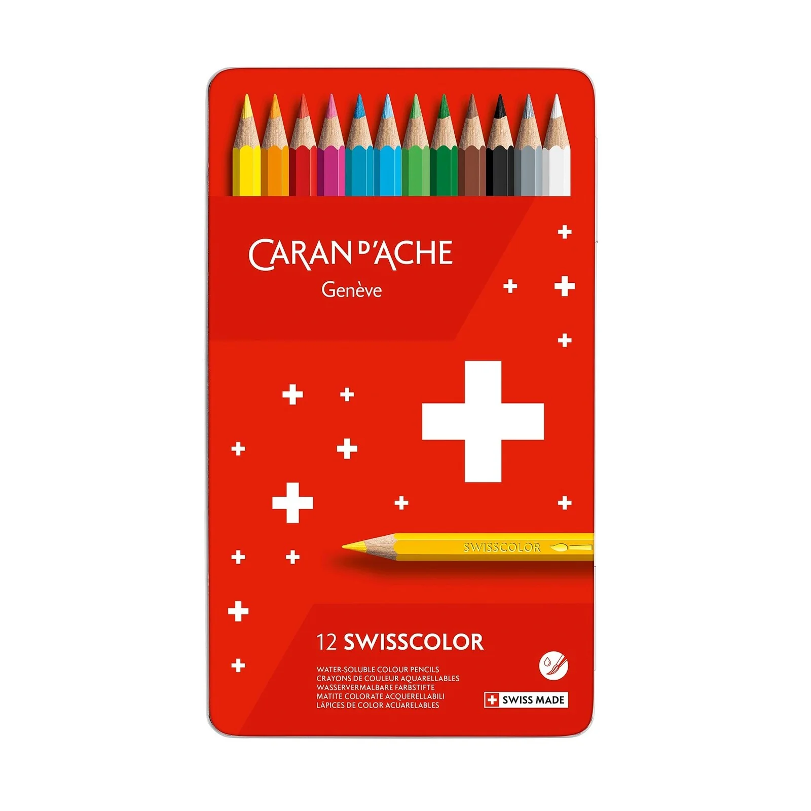 Kredki Caran d'Ache Swisscolor Aquarelle 12 sztuk - Image 2