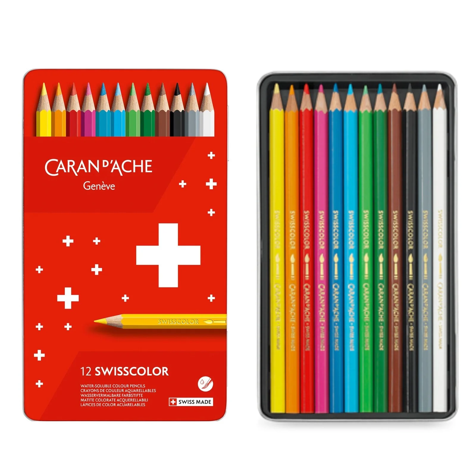 Kredki Caran d'Ache Swisscolor Aquarelle 12 sztuk - Image 3