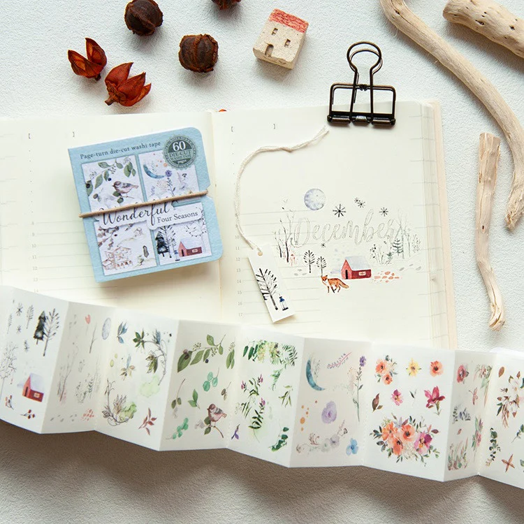 Książeczka z naklejkami washi | Cztery pory roku - Image 4