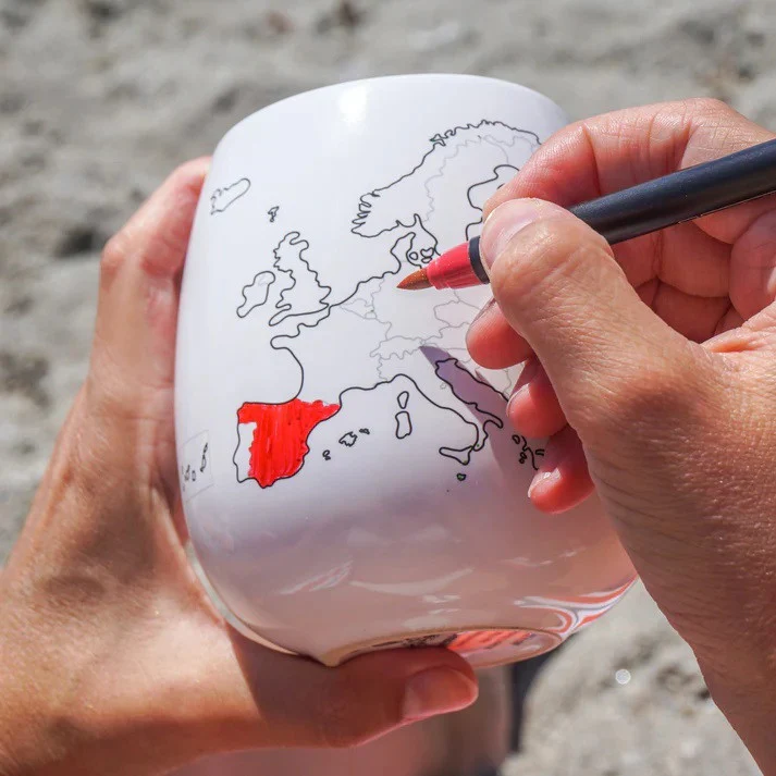 Kubek ceramiczny do kolorowania | Mapa Europy - Image 2