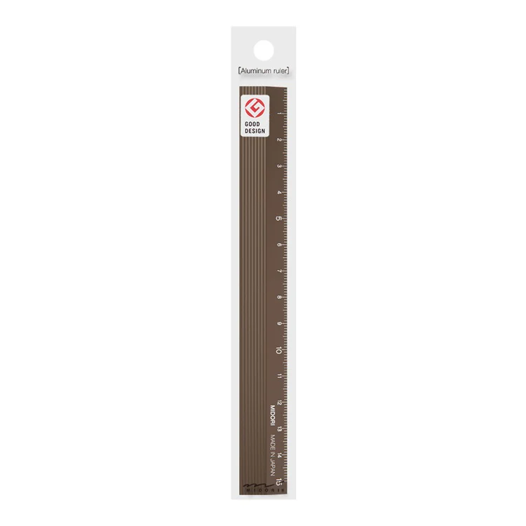Linijka Midori 15 cm | Brązowa - Image 2