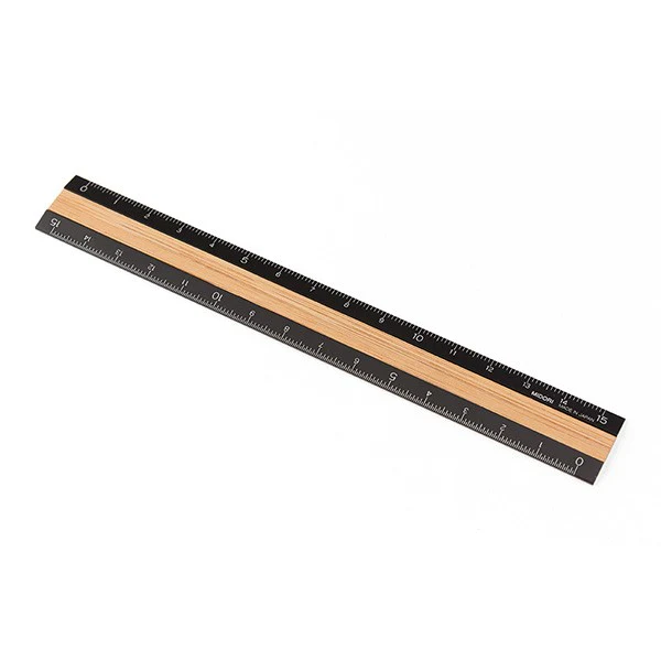 Linijka Midori 15cm Czarna - Jasne Drewno - Image 4