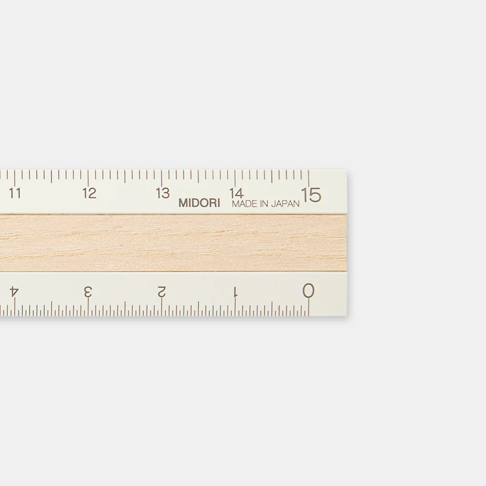 Linijka Midori 15cm | Kość Słoniowa + Białe Drewno - Image 2