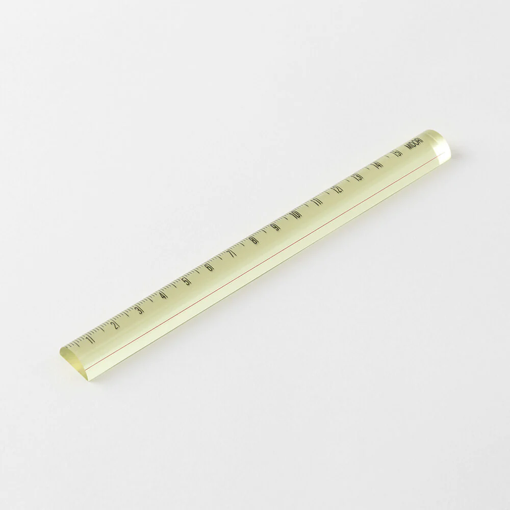 Linijka powiększająca Midori 15 cm | Żółta - Image 3