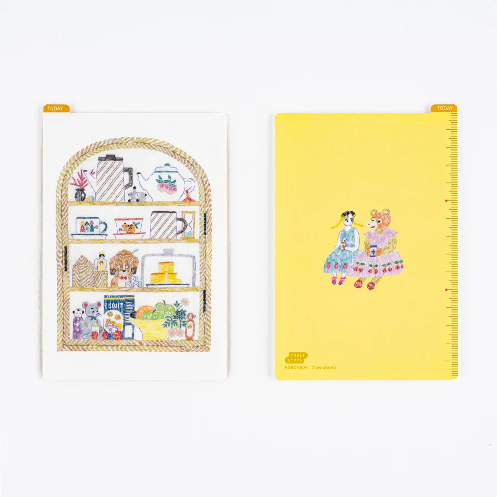 Liniuszek Hobonichi A6 | iyo okumi: Happy Tea Time - Teapot Shelf - Image 2
