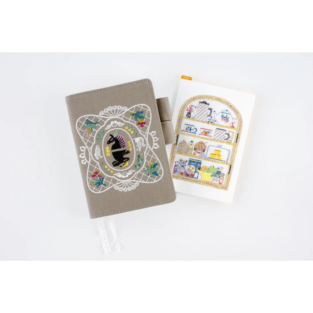 Liniuszek Hobonichi A6 | iyo okumi: Happy Tea Time - Teapot Shelf - Image 3